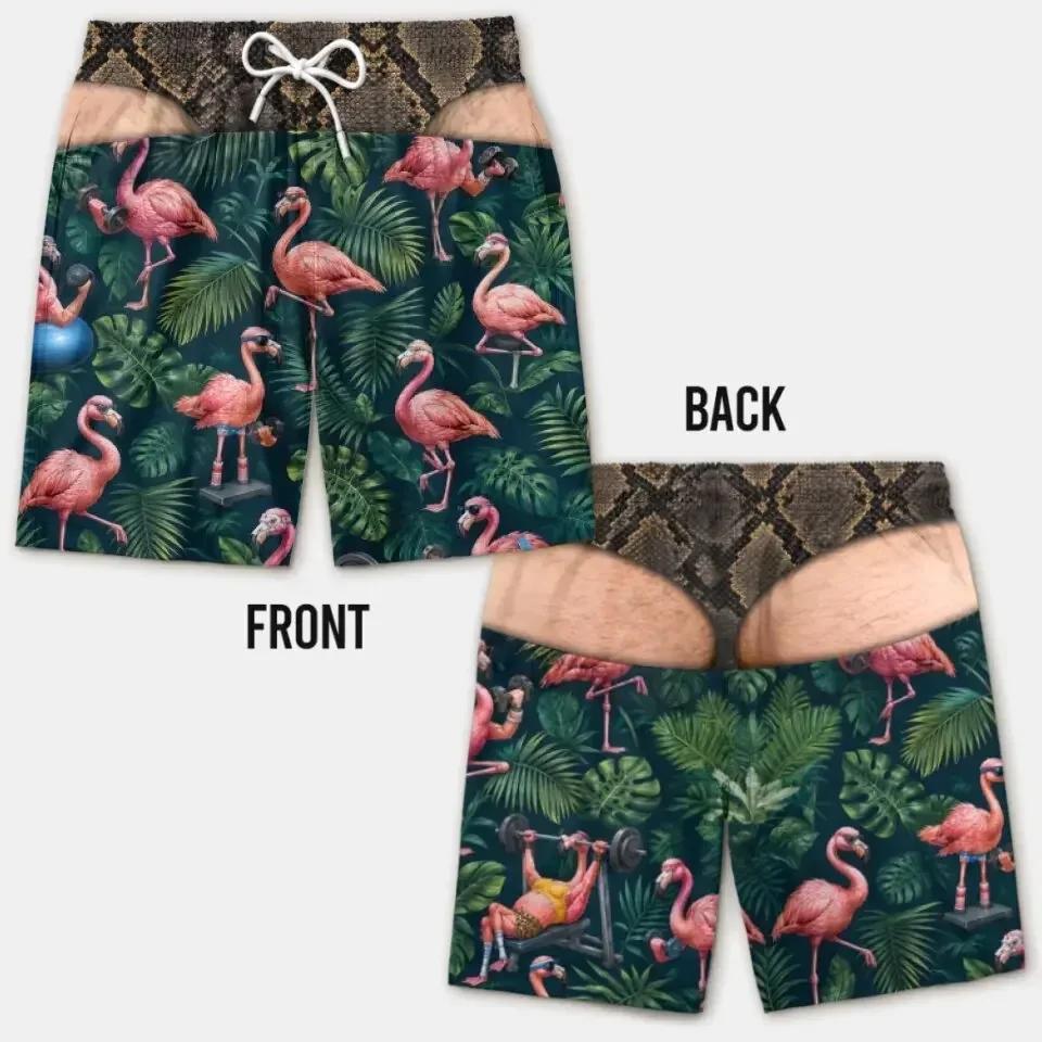 Pantaloncini da Spiaggia da Uomo Stampa Culo Peloso 3D Divertente Elastico Coulisse Novità Costume da Bagno Asciugatura Rapida Festa in Piscina Vacanza XXS-6XL