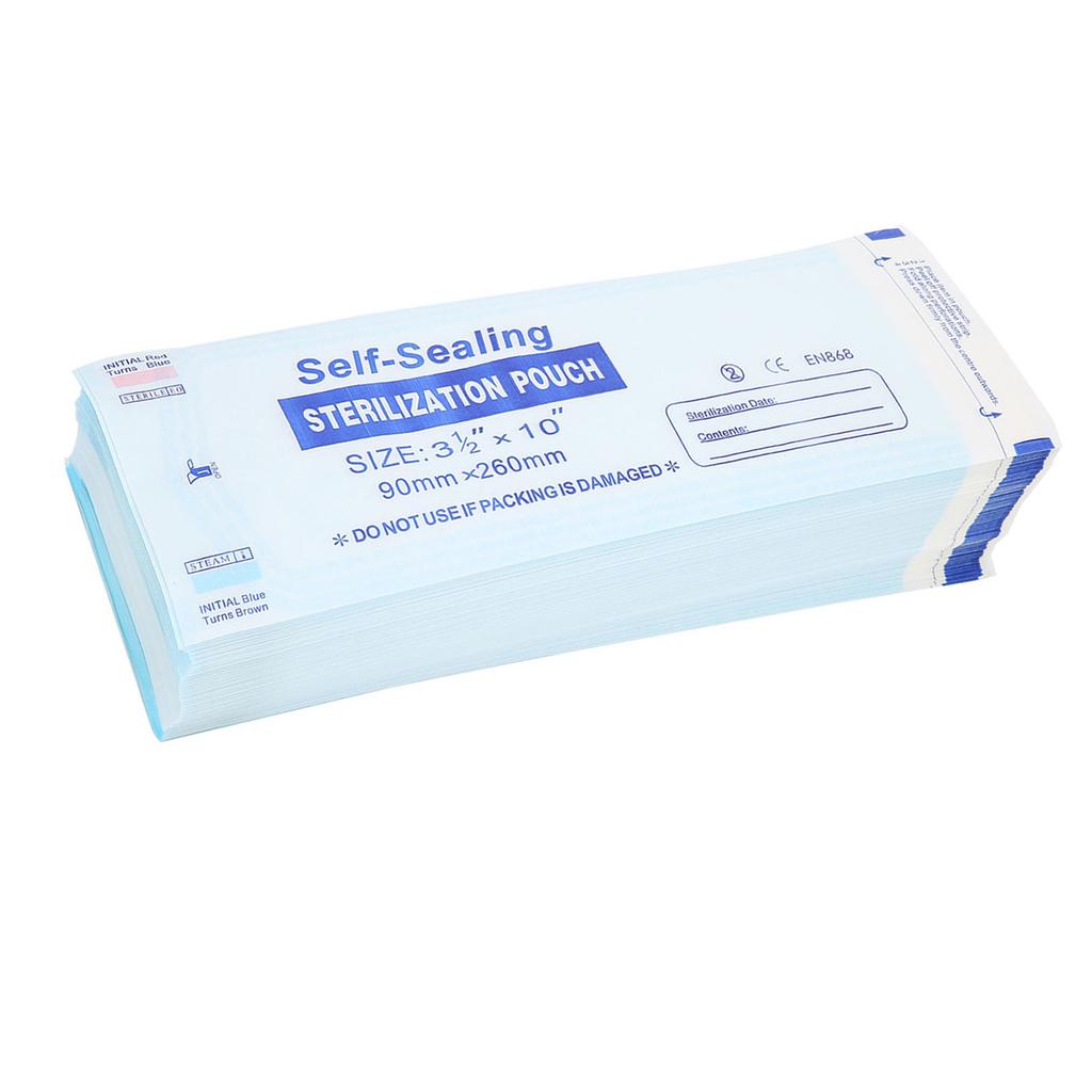 200pcs Box Dental Medical Self Sealing Sterilization Pouch (90 * 260mm)