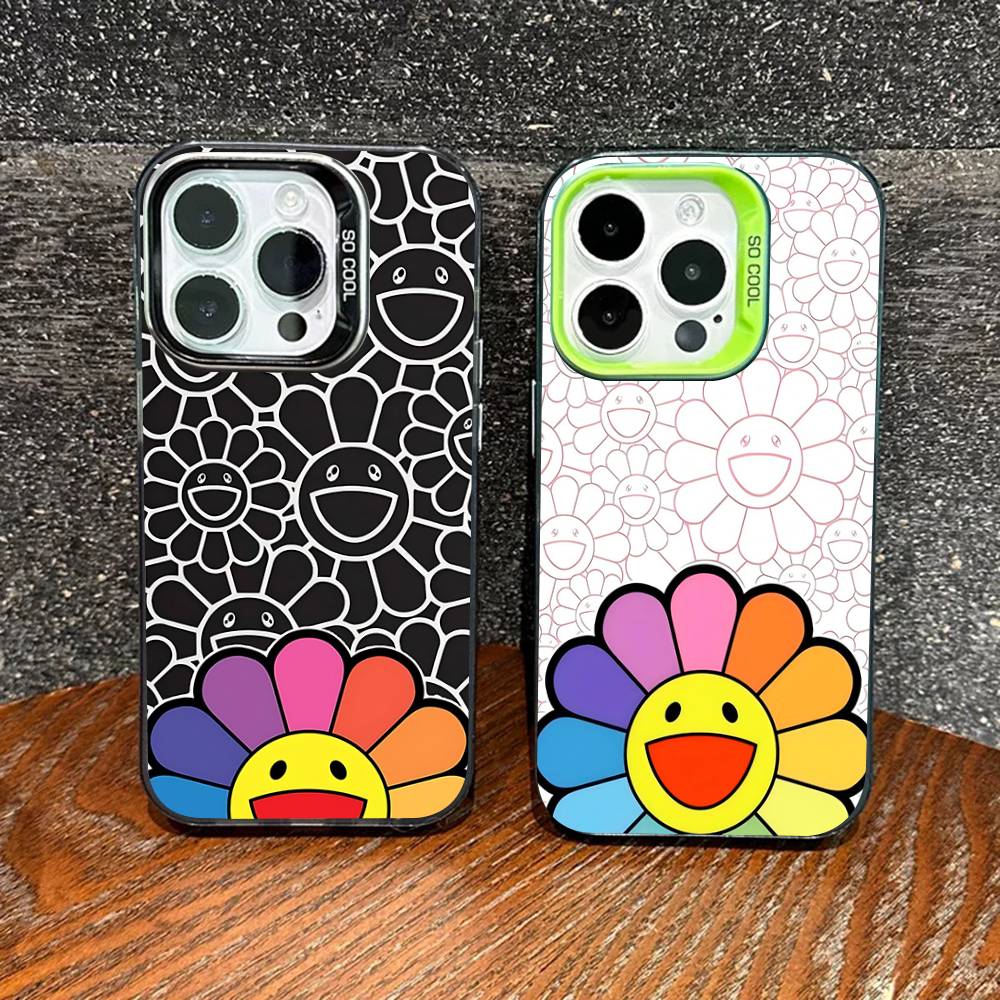Japanese Artisti M-murakami T-takash Art Colorful Colorful Phone Case For iPhone 17 16 15 14 13 12 11 Pro Max Plus Matte Cover