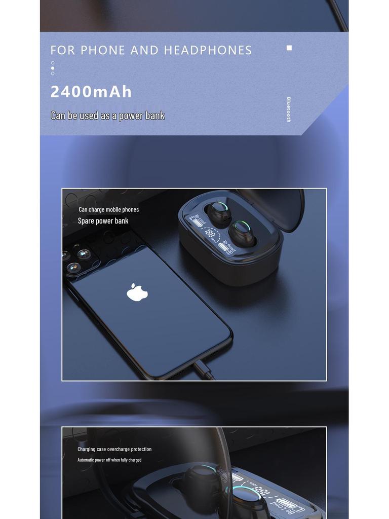 Patentierte kabellose Bluetooth TWS In-Ear-Kopfhörer mit Geräuschunterdrückung, geringer Latenz und langer Akkulaufzeit