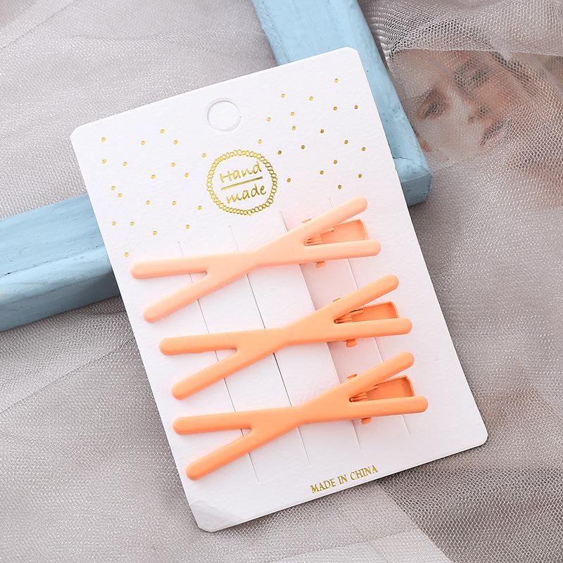 Dopamine Korean Minimalist Milk Coffee Hairpin for Women - Seamless Edge Side Bangs Clip for Frizzy Hair