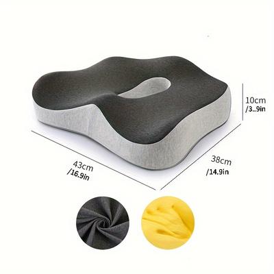 1 Stück Memory-Schaum Bürostuhl Sitzkissen - Ergonomische Lendenwirbelstütze Atmungsaktive Anti-Rutsch-Matte für Bürostuhl mit Luftstrom-Design