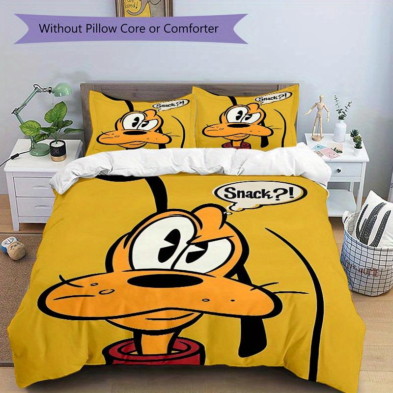 3pcs set Pluto1pc of quilt cover+2pcs of pillowcase, no core, print bedding, All Seasons Bedroom Setting013