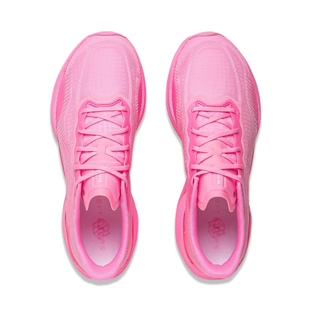 Li Ning Ultra Light 22 Racing Lightweight Cushioning Running Shoes Women Sneakers Rose-Red ARBV002-37
