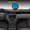 Car Digital Clock Solar Powered Date Week Clock with Temperature Display Automotive Dashboard Round Clock