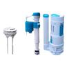 Universal Drain and Inlet Valve for One-Piece Split Tank Toilets