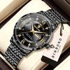 BINBOND Precise Luxury Quartz Wristwatches For Men Luminous Waterproof Week Display Men's Watch Stainless Steel Reloj Free Ship