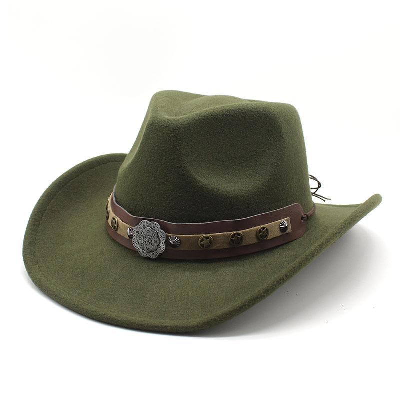 Tibetan Woolen Hat Women'S Versatile British Jazz Top Hat Tourist Mountaineering Western Cowboy Hat Men