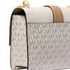 Michael Kors Borsa a tracolla in pelle con stampa logo Mk Greenwich Piccola da donna Bianco Vaniglia 35S5GGRC1B-VANILLA-ACRN