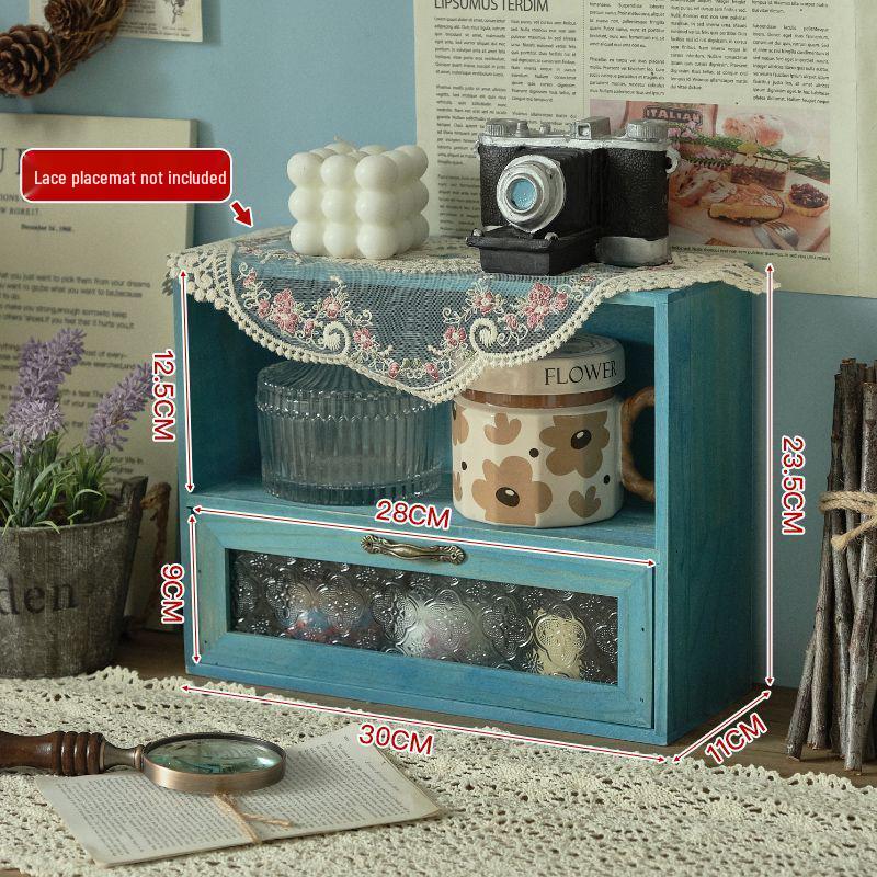 Solid Wood Multi-Layer Desktop Organizer: Office Desk & Cosmetics Storage Rack for Clutter-Free Spaces
