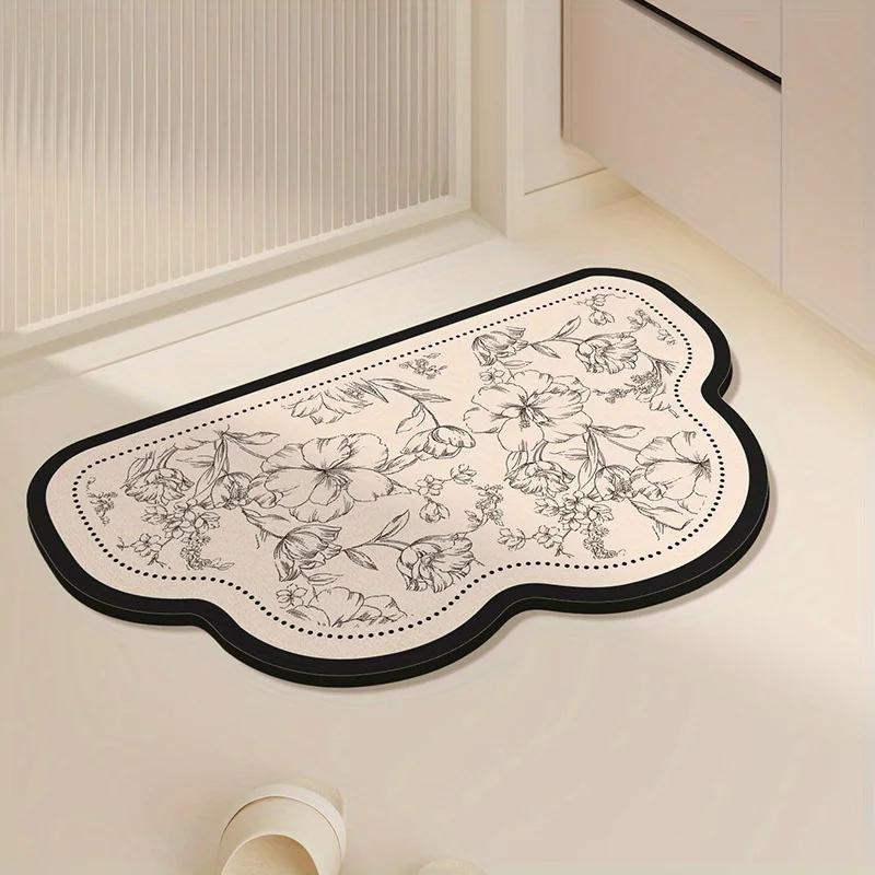 Bath Mat Non Slip Quick Dry Natural Diatomite Floor Pad for Bathroom Toilet Kitchen Entrance Easy Clean Home Use