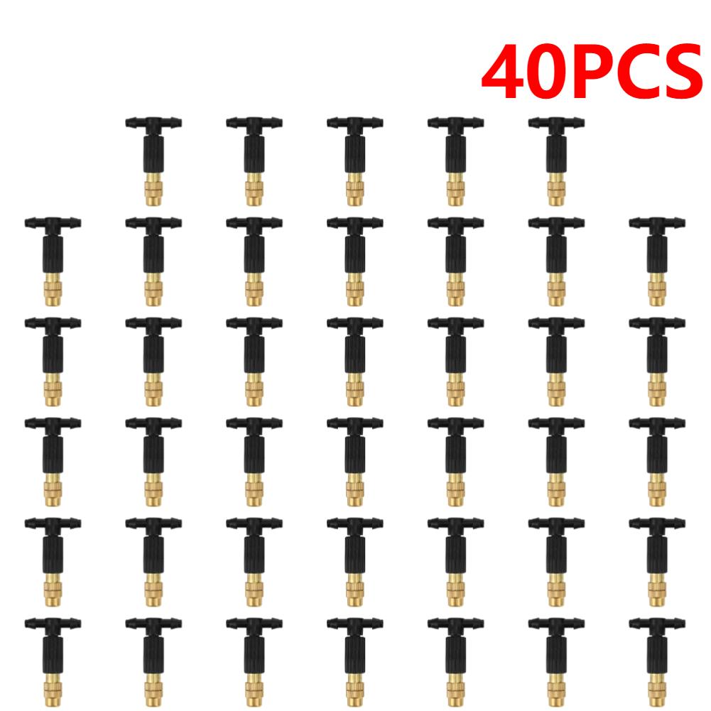 5-100PCS Misting Brass Nozzle 4/7 Dripper Drip Head Garden Irrigation Watering Atomizer Nozzles Adjustable Garden Sprinkler Head