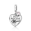 Warm 925 Silver I Love My Family The Best Parents Fit DIY Bracelet Necklace Family Gathering Souvenirs Holiday Gifts