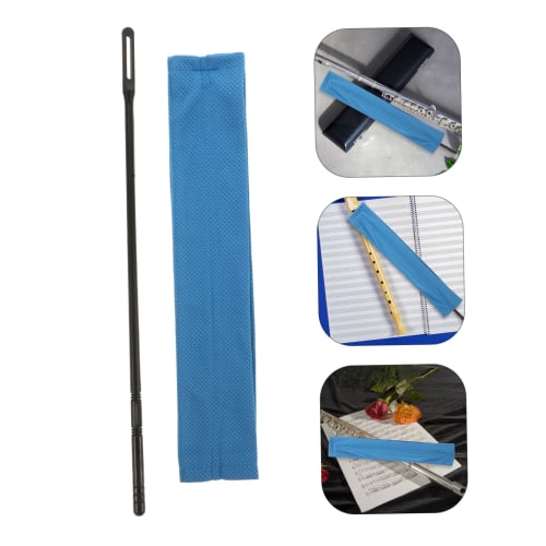 TOGEVAL Absorbent Cleaning Cloth for Pipe Maintenance, Flute Tone Hole Cleaner, Flute Cleaning Kit, Instrument Accessories, Blue