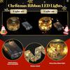 Sherr 4 Pcs 79ft Christmas Ribbon Lights Christmas Tree Decorations 240 LED Lights Fairy Lights Xmas Ribbon Battery Powered Operated Indoor String