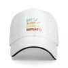 Eat sleep farm repeat  Farm quote Baseball Cap tea Hat Bobble Hat Unisexs Caps Womens