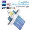 USB-C IC зчитувач смарт-карт для банківської картки, посвідчення особи, портативний Type-C адаптер для SIM-картки для телефону, ноутбука, ПК, подання податків, CAC