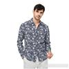 Men's Comfortable Printed Loose Shirts Long Sleeve Button Up Shirt Casual Beach Holiday Shirt for Men Lightweight Vintage Breathable Soft Lapel Shirts