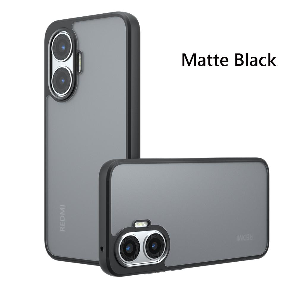 Airbag Super Protection Soft TPU+PC Clear Matte Back Cover For Xiaomi Poco F7 PocoF7 5G Phone Case