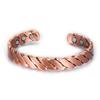 Resizable Alloy Copper Color Bracelet Vintage Twisted Magnetic Opening Bracelet Copper Adjustable Vintage Bangle Women