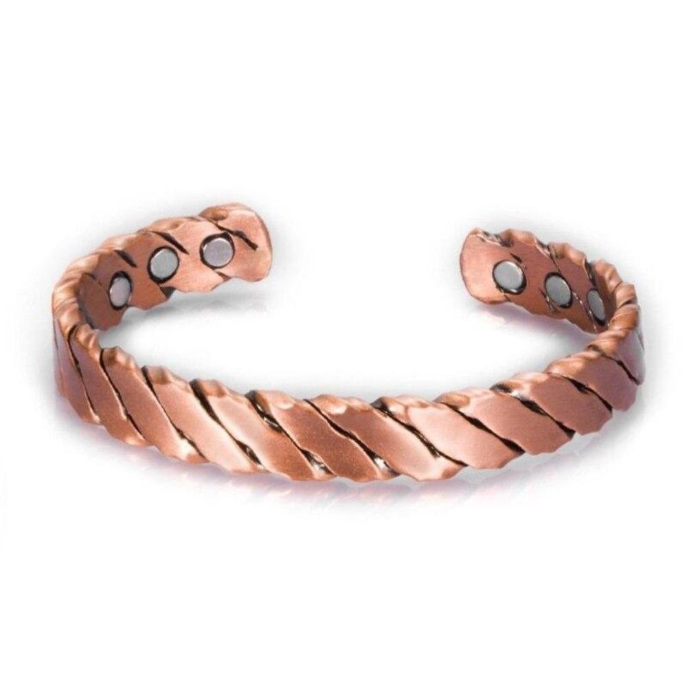 

Zinc Zinc Alloy Magnetic Opening Bracelet Copper Vintage Bangle New Copper Color Bracelet Men мідний