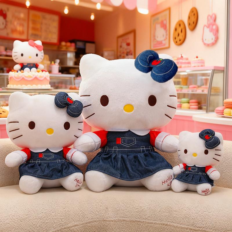 Peluche Hello Kitty Vestito da Cowboy con Imbottitura in Cotone Fibra per Regalo di Compleanno