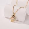 1New High-quality Copper necklace-European and American Style,Tree of Life Necklace Inlaid with Colored zirconia,Wishing Tree Pendant Elegant and