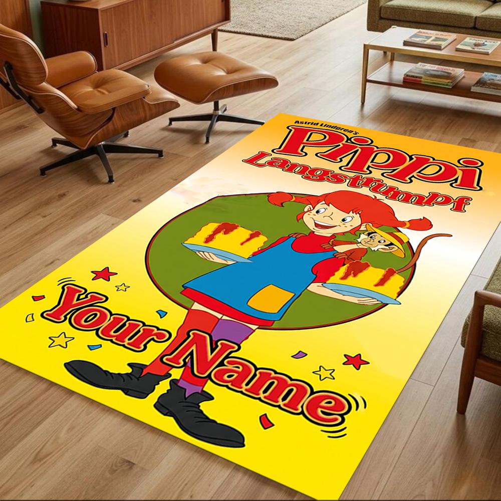 Pippi Customize Your Name Carpet Design for Dining Room Foyer Hallway Kitchen Anti-slip Rug Office home decor Wedding Party Gift