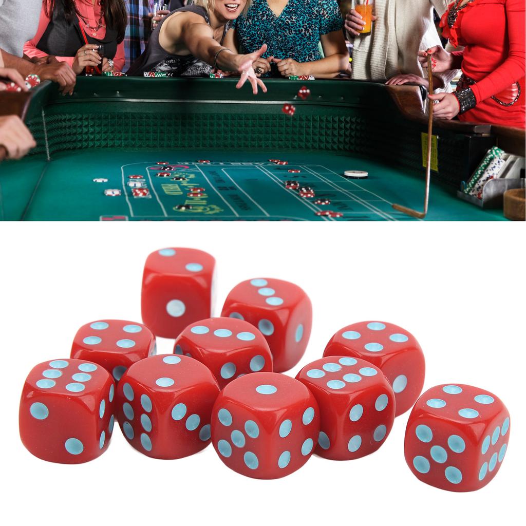 20Pcs 16mm Rounded Corner Dice 6 Sided Game Dice Set for Table Board Games Math Games