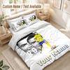 Custom Name Bedding Set 3 PiecesCristiano Ronaldo Print Duvet Cover + 2 Pillowcases Soft Bed Decor