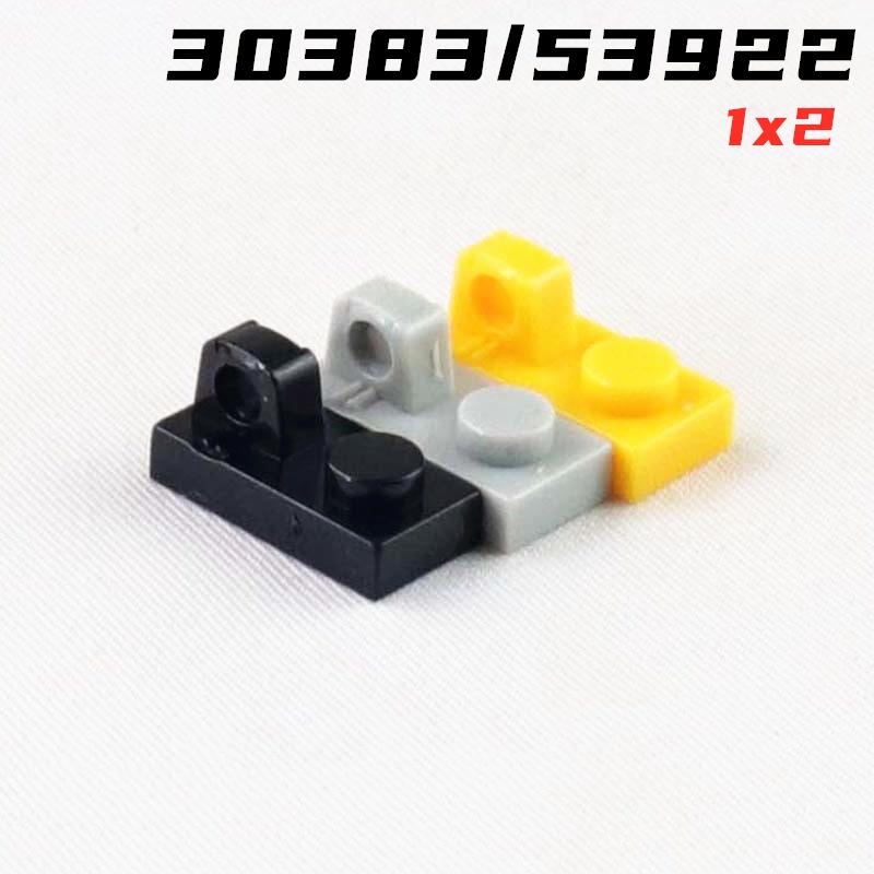 Rainbow Pig MOC Particles 30383 53922 Hinge Plate 1 X 2 Locking Building Blocks Parts DIY Assembles Enlighten Bricks Tech Toy