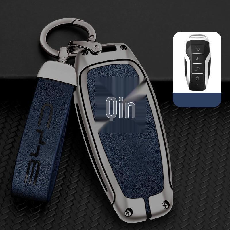 BYD Key Case Metal Shell: Anti-Lost Protection for Song PRO, Han, Tang, Song PLUS, Song MAX, Qin PRO Models.