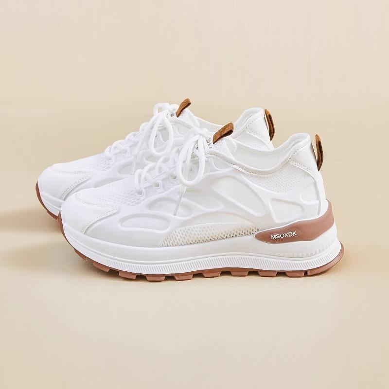 

Student Dad Shoes Girl 2025 New Popular Summer Breathable Mesh Versatile Thick-soled Lightweight Casual Sports Net Shoes 40 хаки