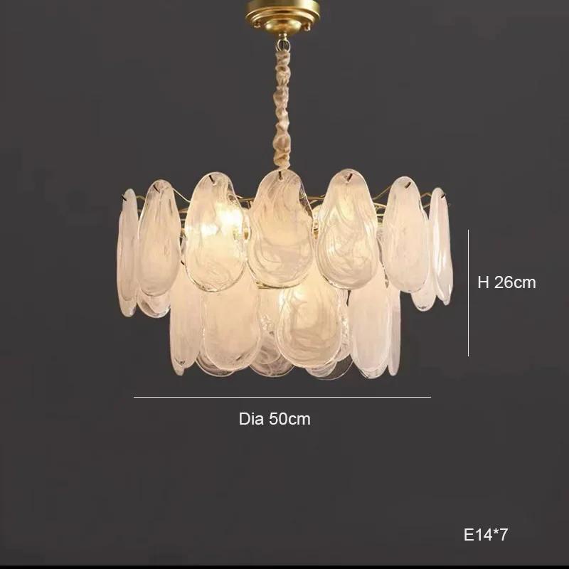 French style luxury living room pendant light LED light postmodern glass pendant light home decoration restaurant hotel lighting