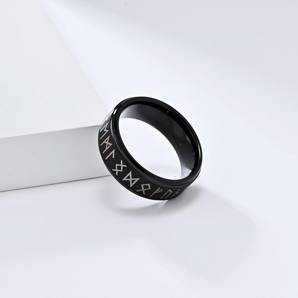 Inel din tungsten text viking nordic pentru bărbați, femei, accesorii de modă, inel de cuplu sexy, simplu, runic, pentru degete