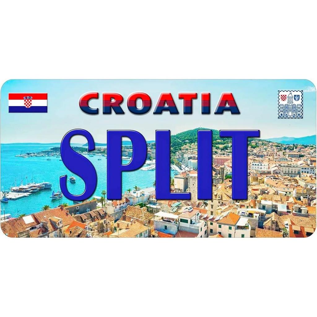 City License Plate New York Zurich Athens Toronto Vintage Rusty Metal Tin Sign Metal Car Tag 6X12 Inches For Garage Cafe Bar Pub