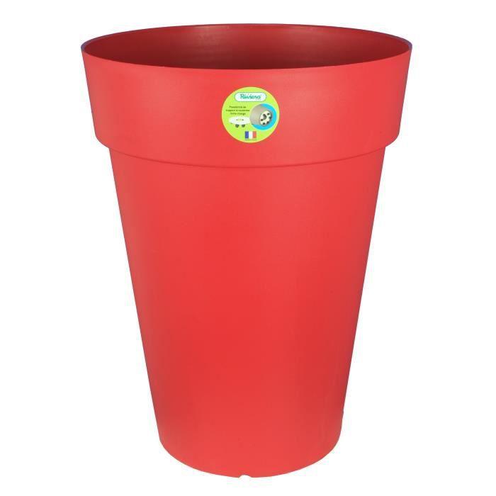 Flower Pot - RIVIERA - Soleilla Round - Ø 39 X 52 Cm - Red