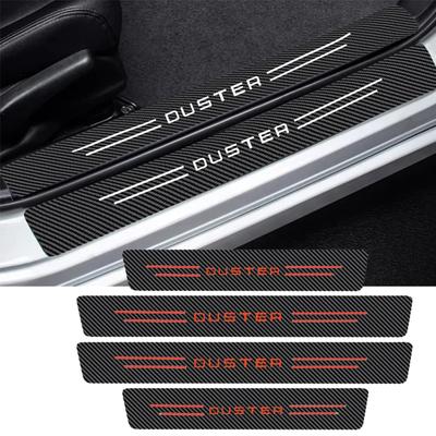 Autocollants de Voiture pour DACIA Duster Emblème Spring Lodgy Dokker Seuil de Porte Film Protecteur Anti-Rayures Bas de Caisse Autocollants Imperméables