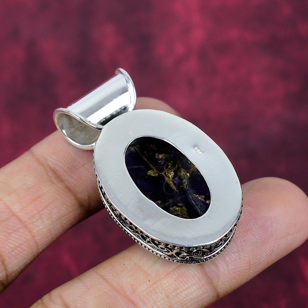 Copper Amethyst Handmade Gemstone Jewelry, 925 Solid Sterling Silver Pendant Antique Jewelry, Love Forever Gift