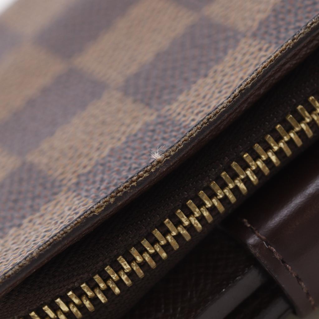 LOUIS VUITTON Compact zip Bi-Fold Wallet N61668 Brown Damier canvas Women Used