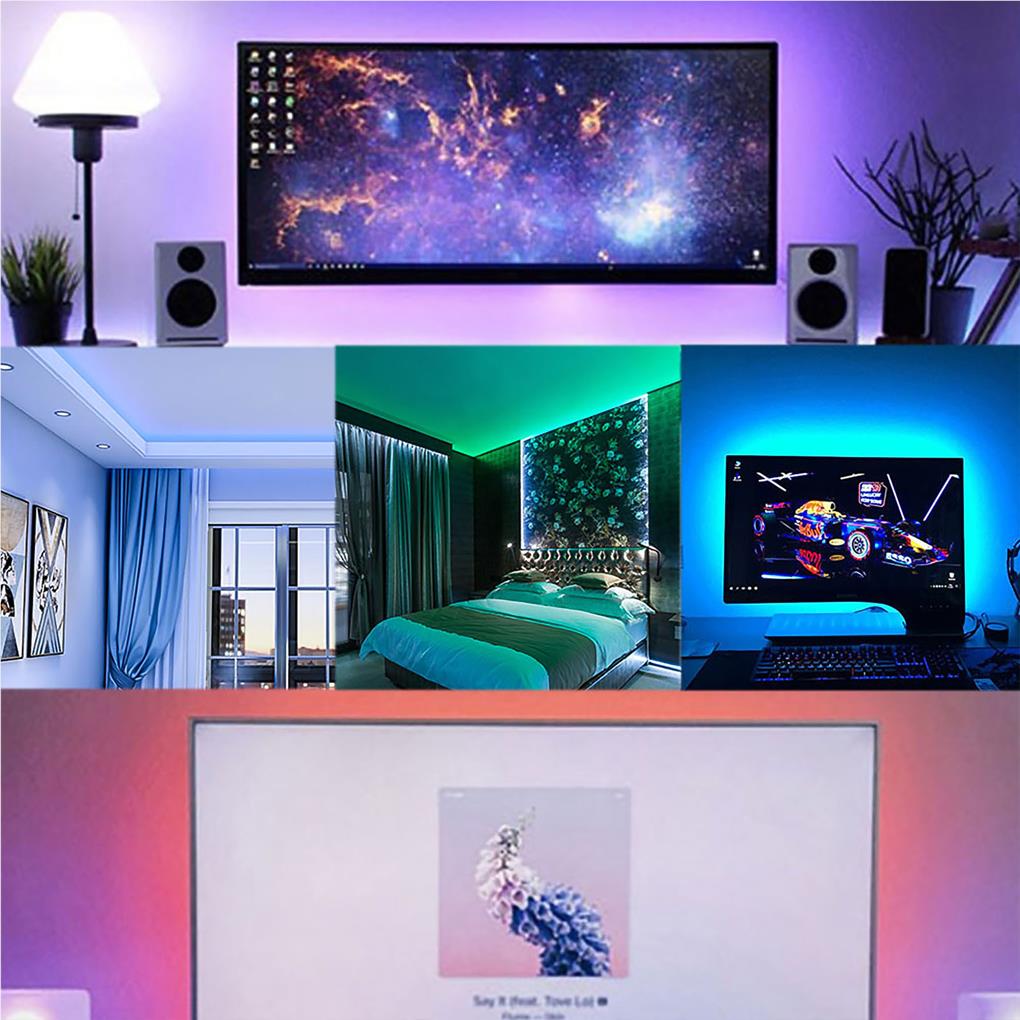 Light Strip Universal Backlit Adornment Rope Lamps Decoration Indoor Luminous Adorn 5V USB LED Lamp with Controller for Home
