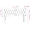 3123572 vidaXL Tête de lit à LED Noir 147x16x78-88 cm Tissu