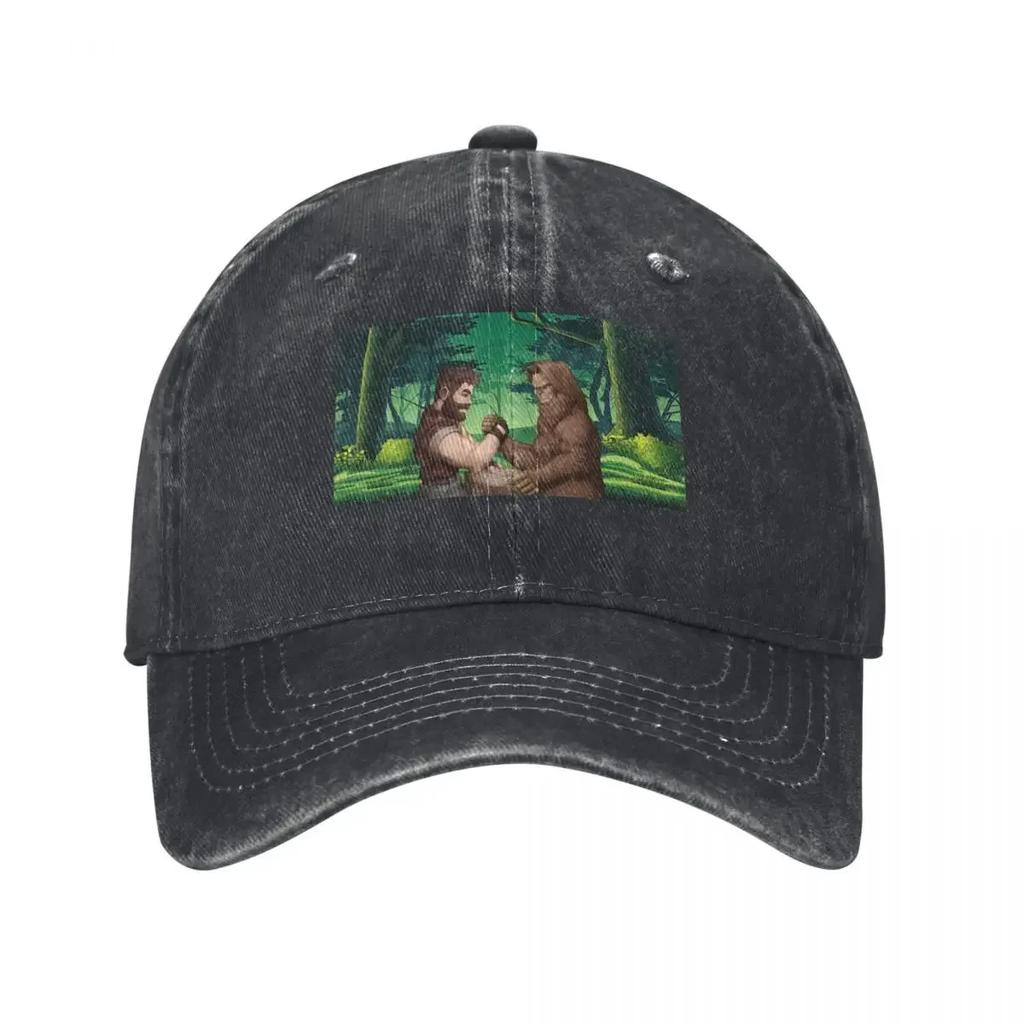 Bigfoot Vs Lumberjack Baseball Cap Derby Hat Western Hat Cosplay Anime Baseball Unisex Womens