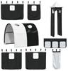 Rideaux pour lit Mezzanine - vidaXL - Tunnel et Tour - Polyester - Blanc et Noir - Moderne