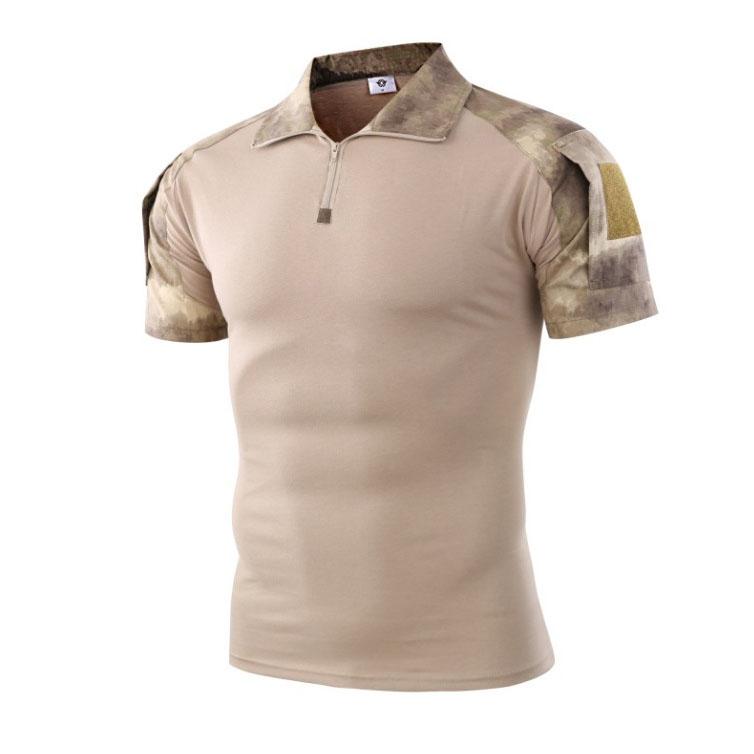 Men's Zippeer Front T-shirt Short Sleeve Shirt for Outdoor Working Fishing Hiking Camping