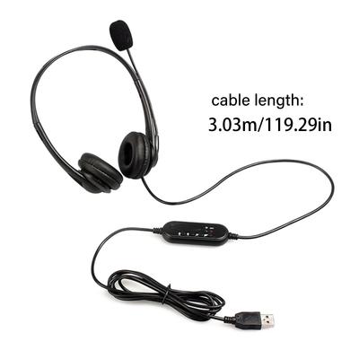 Professional Grade Over Ear Headsets Adjustable Headband USB C 3.5mm Double Compatibility For Teleconferencing