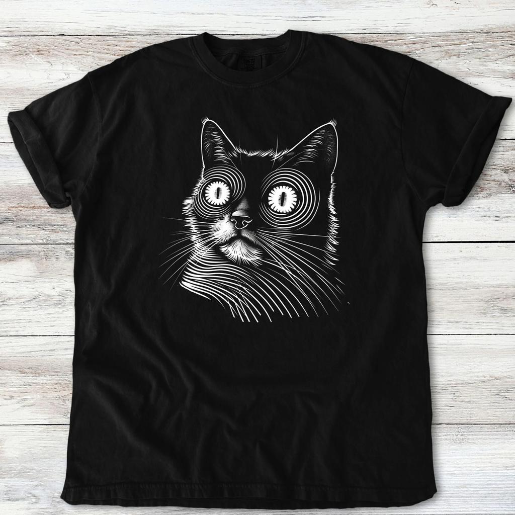 Hypnotic Cat Black T-shirt
