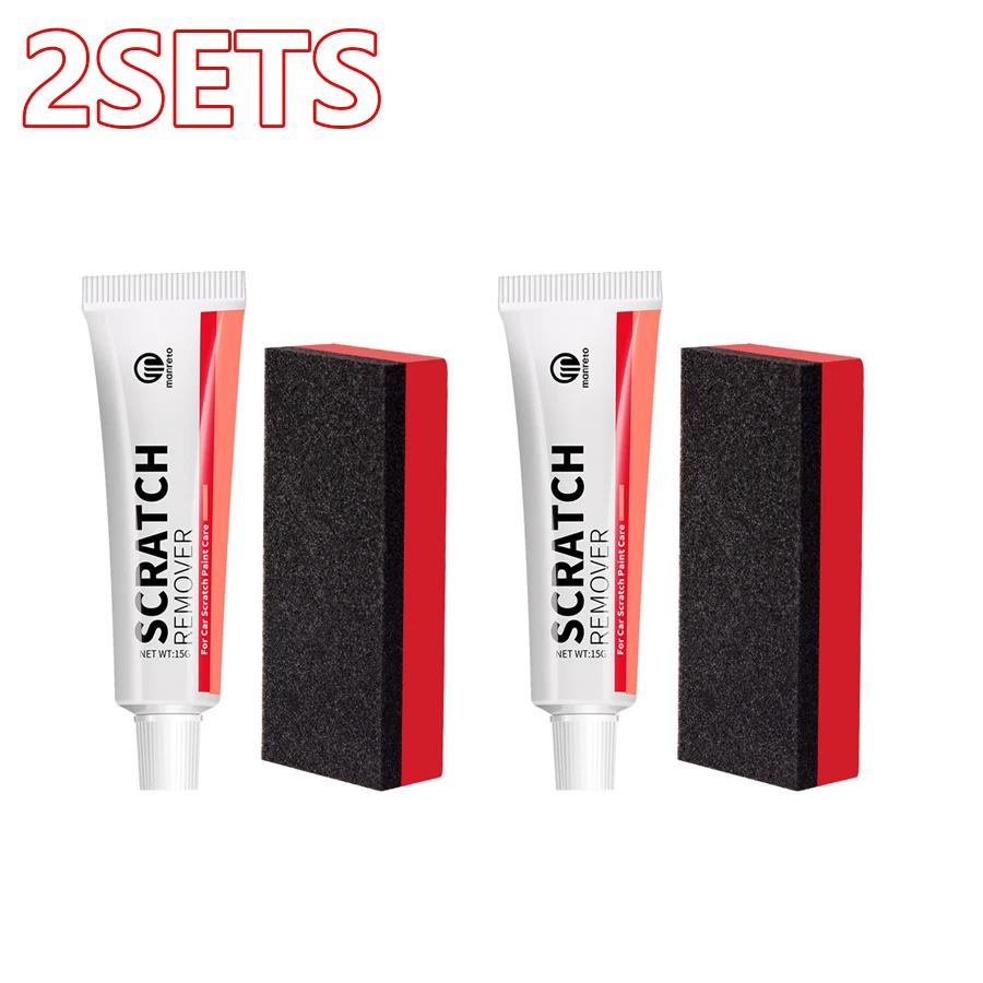 Auto Kratzerentferner Autopoliturpaste mit Schwamm Autos Karosserielack Pflege-Set Schleifmittel Anti-Kratz-Wachs Autoteile
