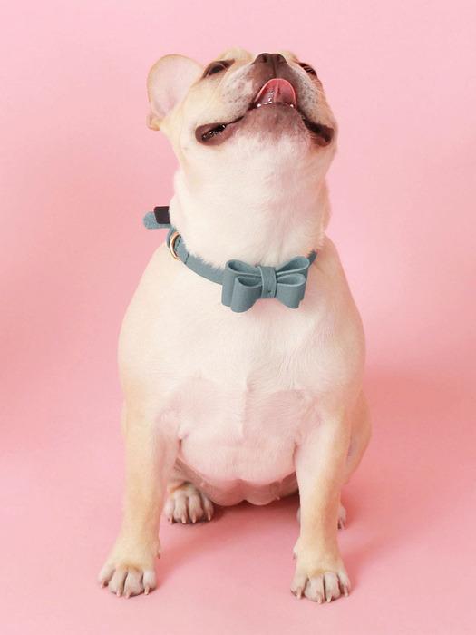 MAISON DE MIU Soft Ribbon Collar M_Indian Blue Gold