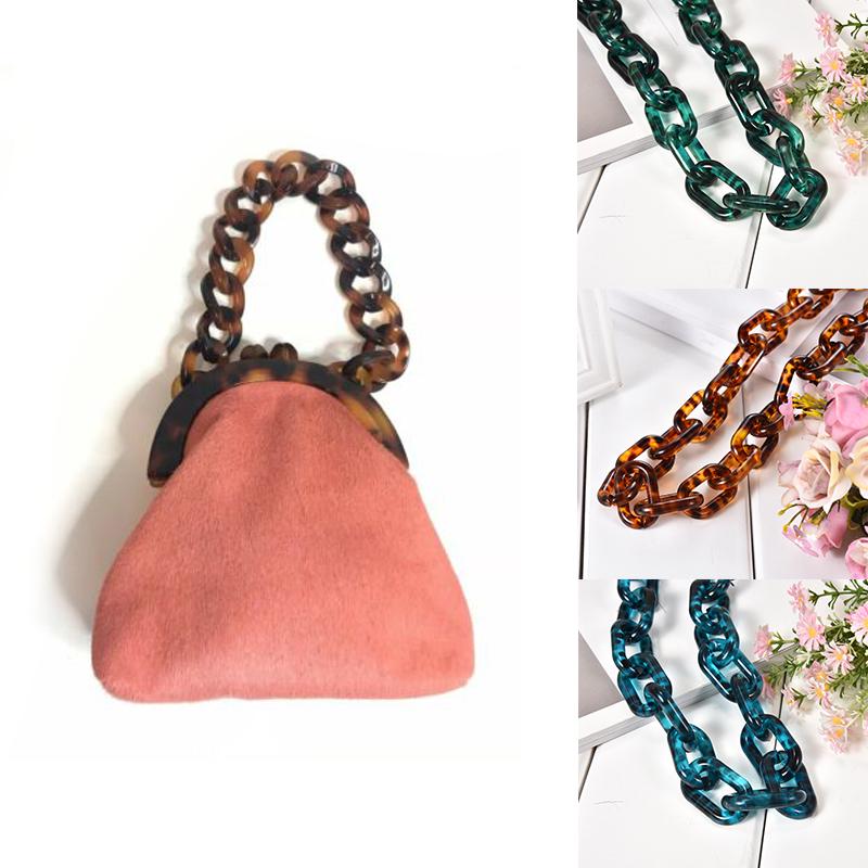 acrylic chain acrylic chain clutch purse strap handles bag hadnbag